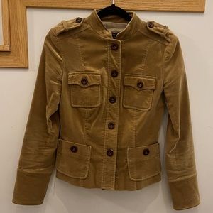 Fitted Camel Velvet Jacket (Small)